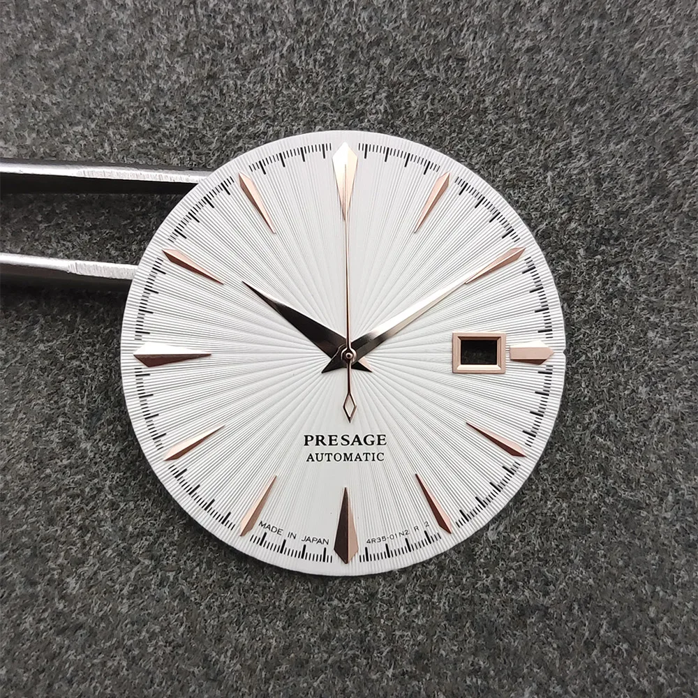 35mm Sterile Radiant Texture Claw Markers Cocktail Watch Dial for