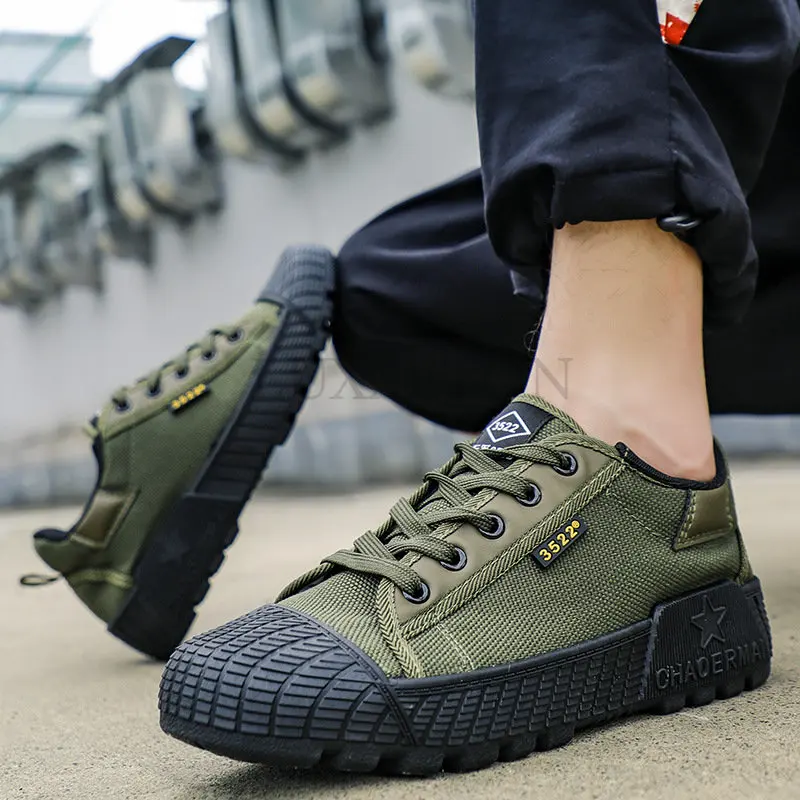 Wear resistant Sport Shoes Men Lace Up Walking Shoes Climbing Trekking Hunting Combat Sneakers Work Tactical Mens Casual