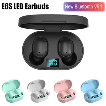 Auricolari Bluetooth wireless E6S Cuffie wireless Cuffie TWS Auricolari con cancellazione del rumore con microfono Cuffie per Xiaomi 1