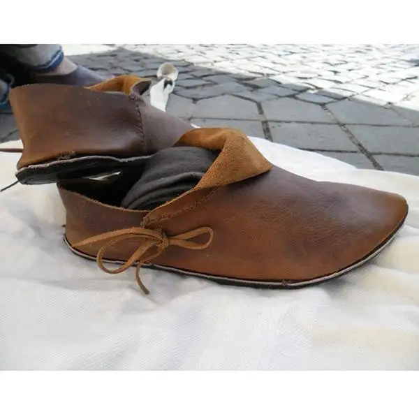 Cosplay Men's Medieval PU Leather Shoe Middle Ages Ankle Boots Victorian Renaissance Boot Shoes - Image 2