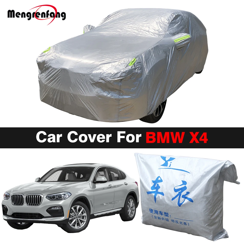 car sun shade Full Car Cover SUV Summer Anti-UV Sun Shade Snow Rain Wind Dust Prevent Cover For BMW X4 2014-2022 spare tire covers