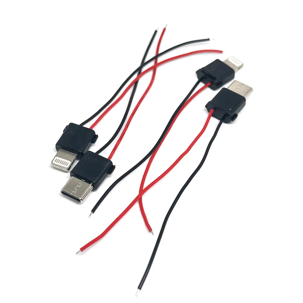1pcs 2Pin Solder type IOS USB Male Plug For iphone Type-C Chip Board Connector DIY Charging Line Adapter Parts