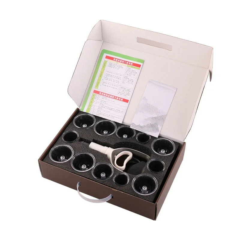 Cupping Therapy Set,12 Cups Transparent Chinese Acupoint Therapy Vacuum Suction Massager 4 Size Cupping Cup for Body Massage 2