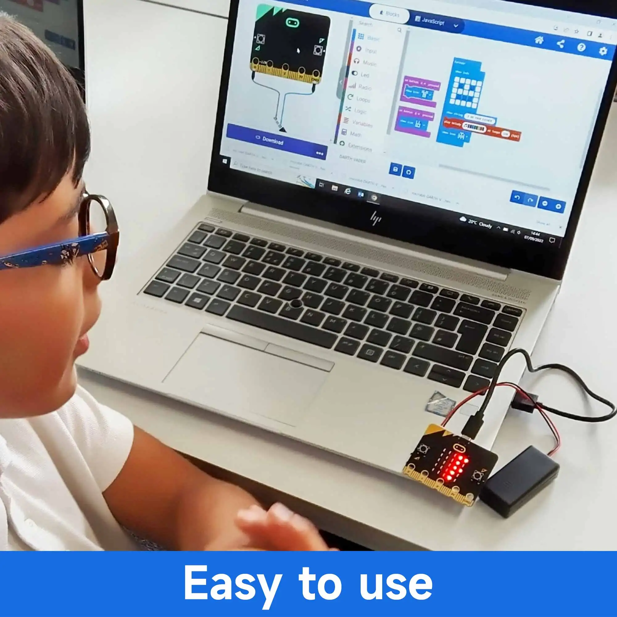 BBC Microbit V2 Development Board Programmable Learning Kit For Kids STME Education DIY Electronic Projects with Battery Case 6