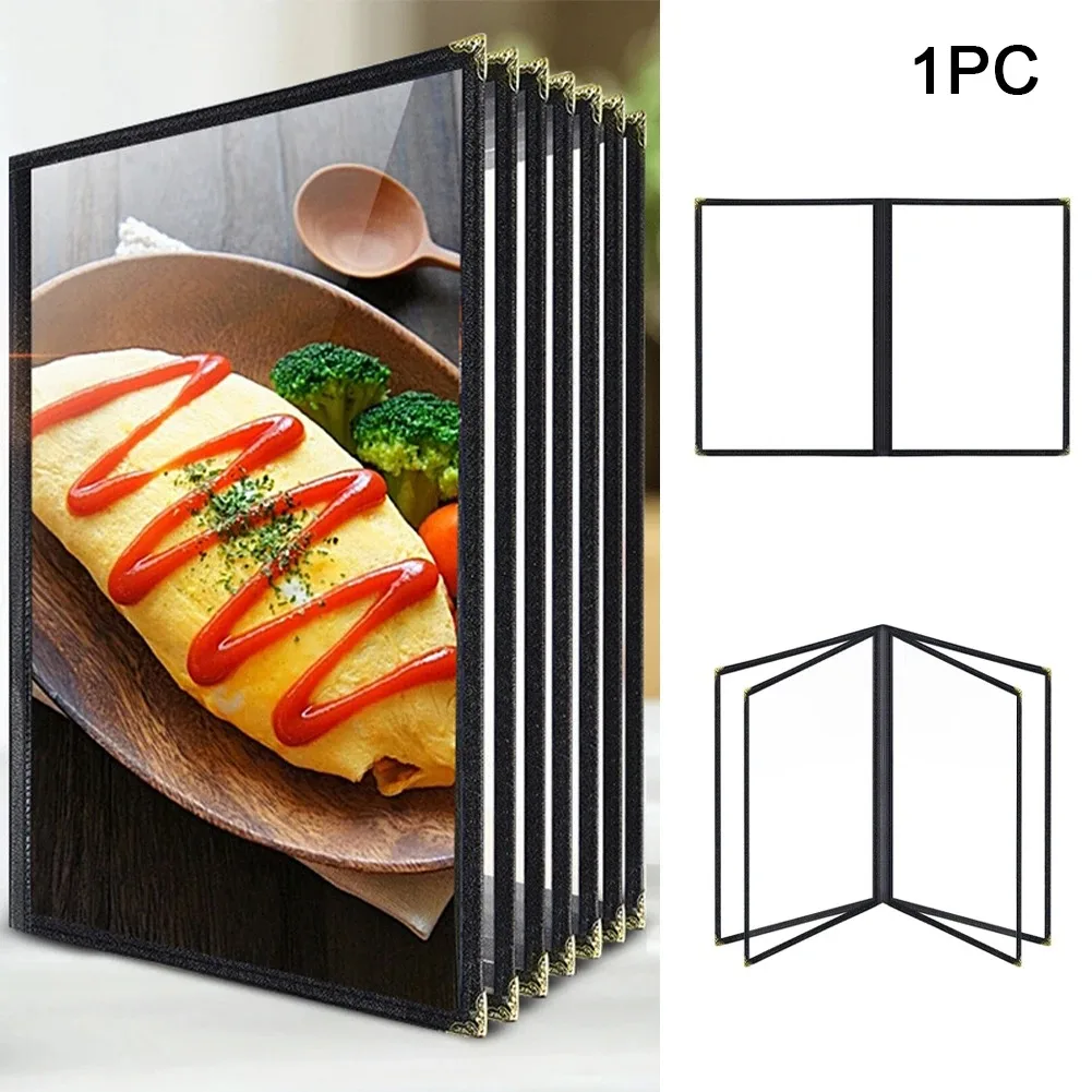A4 PVC Transparent Menu Cover Protective Cover Restaurant Menu Paper Holder for Bar Cafe Milk Coffee Shop Books