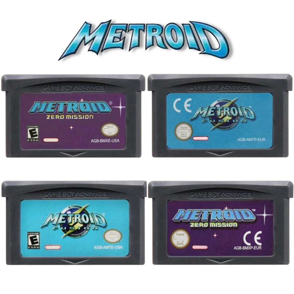 Metroid 시리즈 GBA 게임 32비트 비디오 게임 카트리지 콘솔 카드 GBA NDS USA EUR 버전용 Fusion Z..