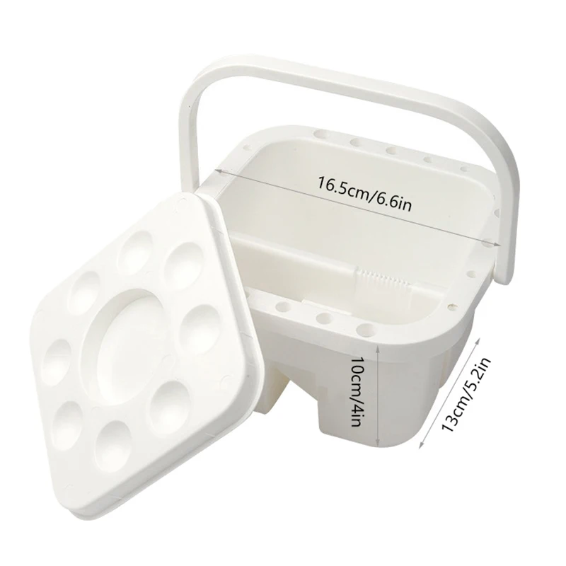 Paint Brush Washing Bucket With Lid 3-in-1 Paint Brush Holder/Color Palette Holder Plastic Washer