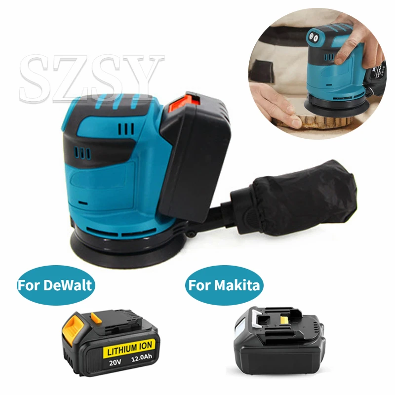 

3 Speed Sandpaper Wood Grinder Polishing Machine Sander Random Orbit Electric Sander Power Tools For Makita/DeWalt 18V Battery