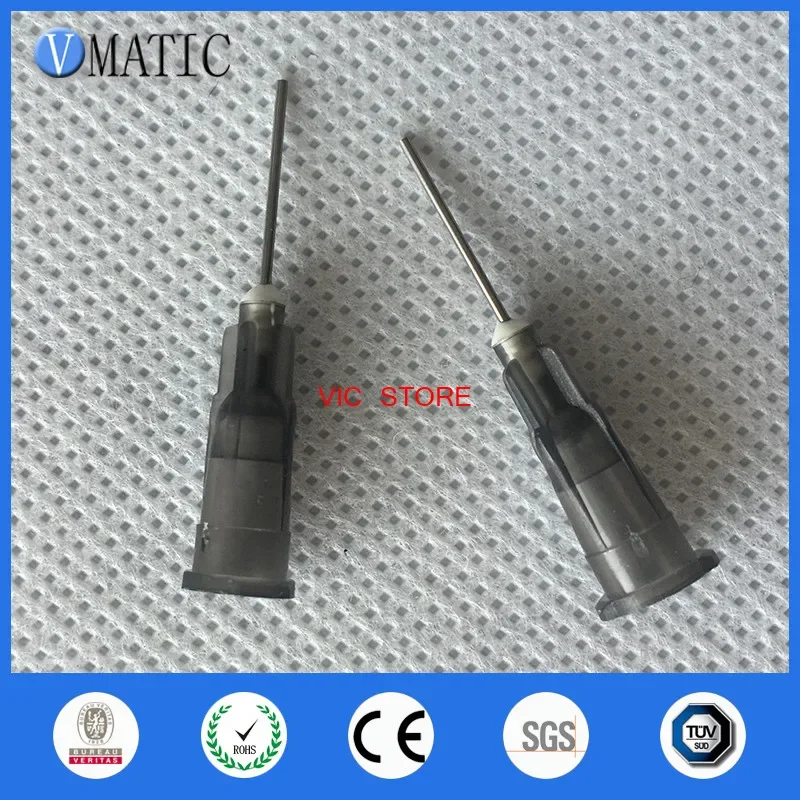 100Pcs 22G 0.5'' 1/2 Inch Pinhead for Dispensing Syringe Glue Dispenser Needle Tip