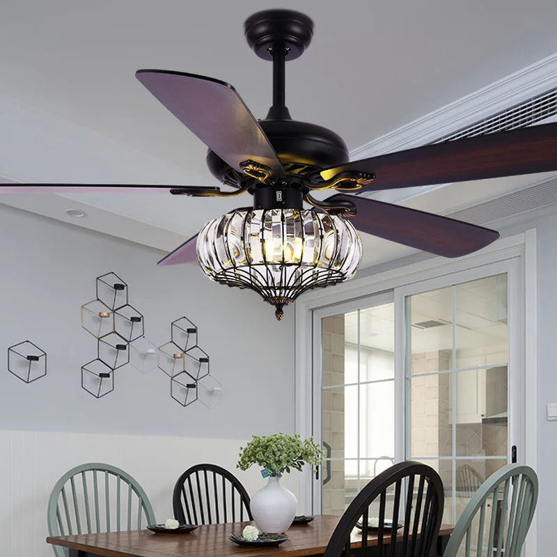 Ceiling Fan Lamp American Crystal 