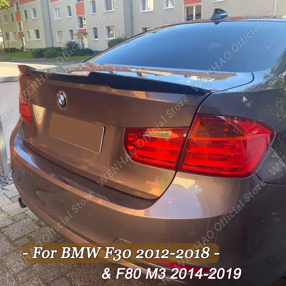 

M4 Style Rear Trunk Spoiler Wing Boot Lip ABS Carbon Look For BMW F30 3 Series 4-Door Sedan 2012-2018 & F80 M3 Sedan 2014-2019