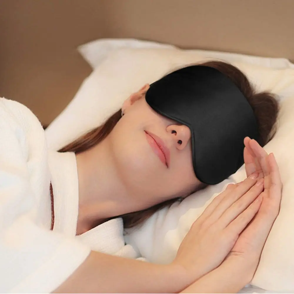 

25MM Silk Sleep Eye Mask 1pc Solid Colors 100% Mulberry Silk Eyeshade Soft Blindfold Travel Yoga Relax Aid Adjustable Multicolor