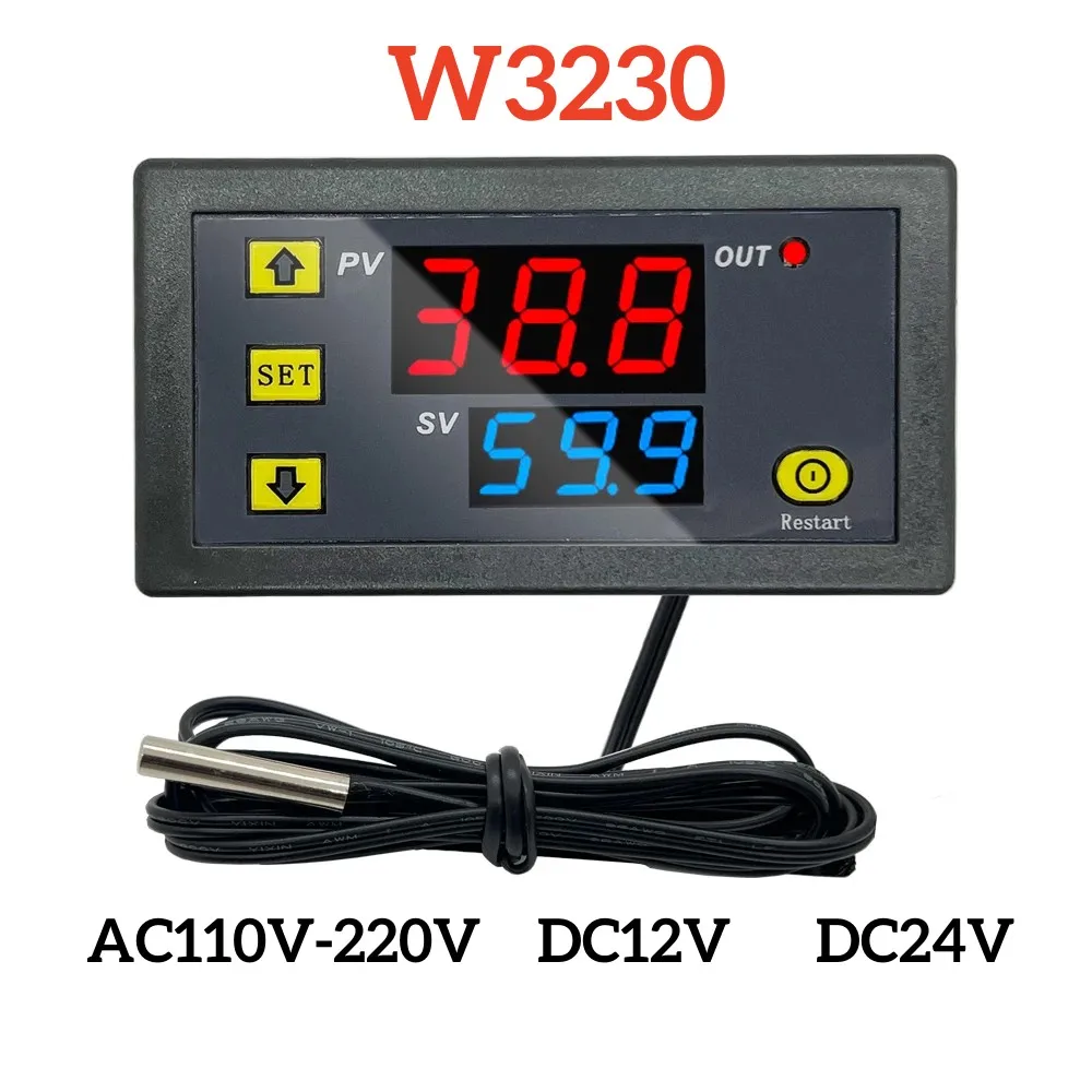 Digital Temperature Control LED Thermostat Regulator with Heat/Cooling Function