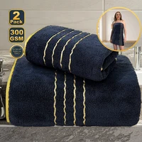 Ensemble de serviettes de bain 2/3/6/8 pièces, blanc et gris avec accents dorés, serviettes douces et absorbantes de qualité supérieure pour la maison, l'hôtel et la salle de bain 4