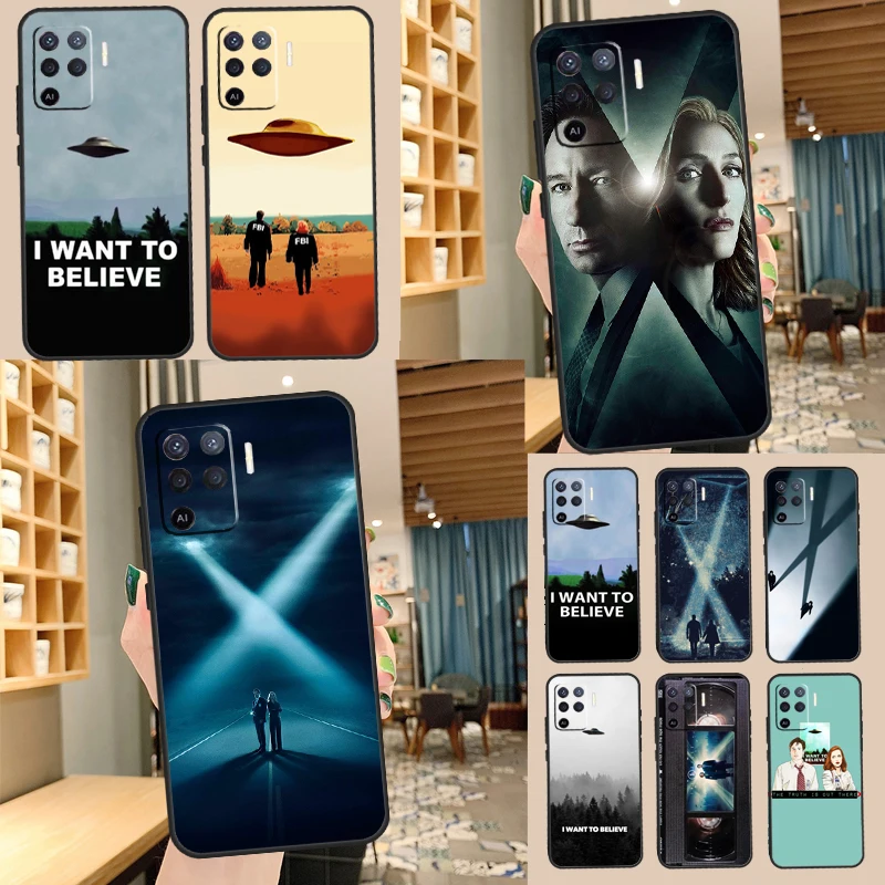 The X Files I Want To Believe Case Per Oppo Find X3 X5 Pro A52 A72 A54 A74 A94 A5 A9 A31 A53 A15 A83 A91 A93 Full Cover