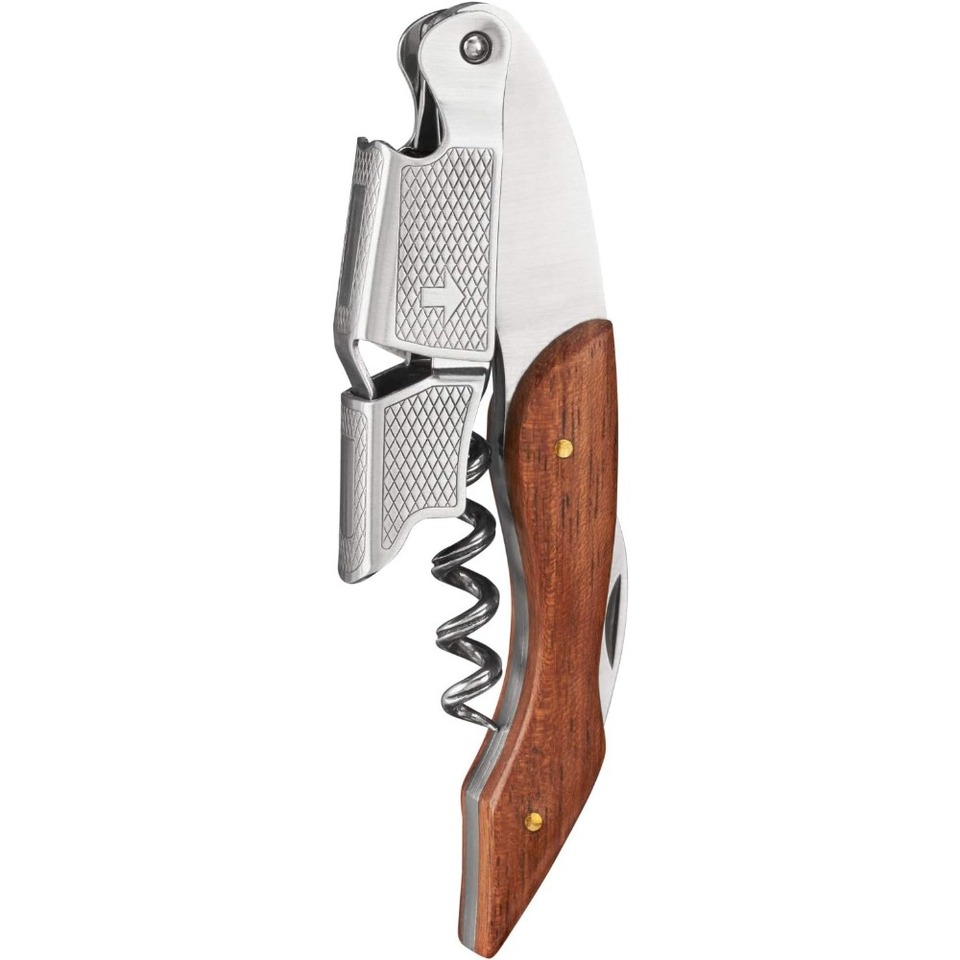 1pc Sommelier Waiter Corkscrew Spring Loaded Double Lever Wine Opener Waiterâs Bartender Accessory Stainless Steel and Wood