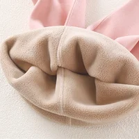 New Winter Children's Fleece Warm Render Pants for Boys Girls Thicken Velvet Leggings Kids Baby Base Pants Thickened Trousers 6