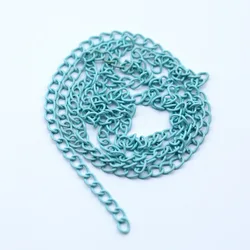 2 - Meter Colorful Iron Chain for Jewelry Making and Crafts (Light blue)