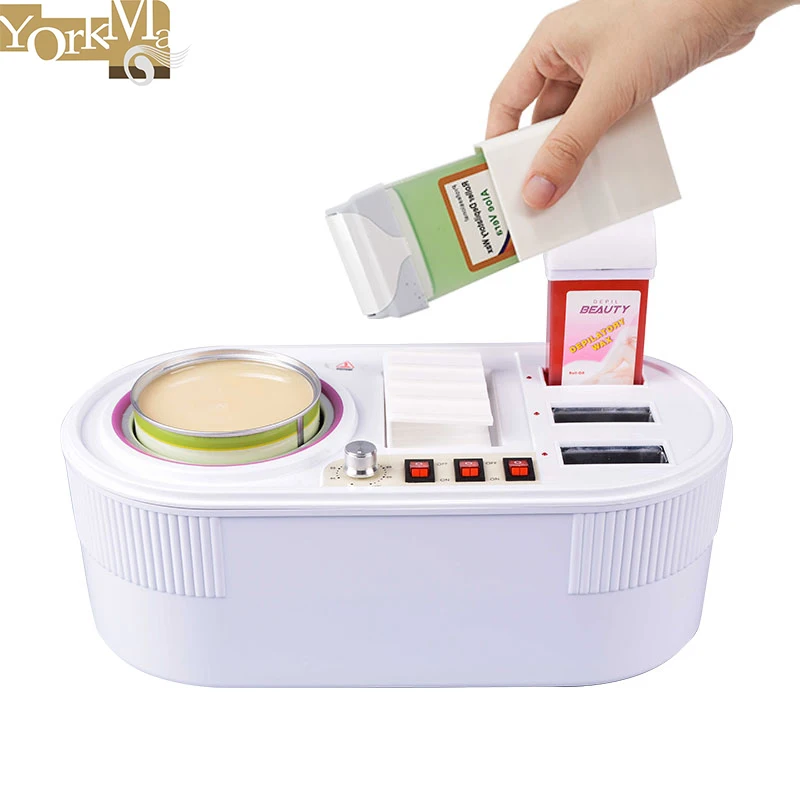 4 in 1 Multi-functional Cartridges Roll Soft Wax Machine Tins Hot Hard Wax Bee Combi Depilatory Salon Beauty Heater