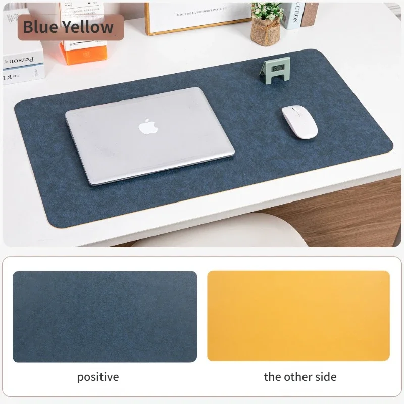 Vintage Cowhide Pattern Desk Pad - Double-Sided, Dirt-Resistant Office & Writing Mat