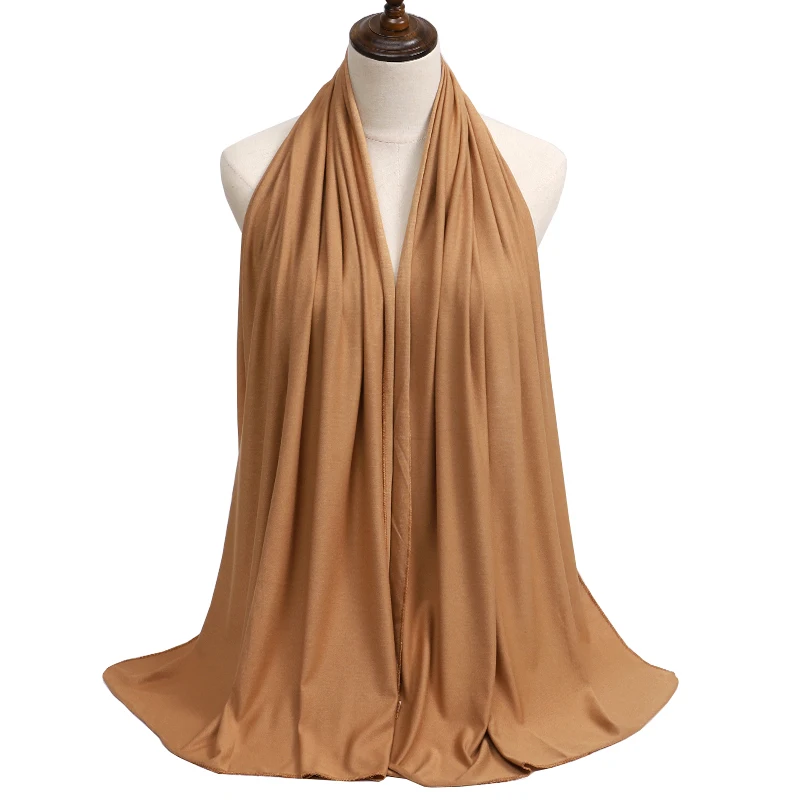 Tanio Moda modalne bawełniany Jersey hidżab szalik długi muzułmański szal sklep