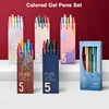 Kaco 10pcs Gel Pens Assorted Color Ink, 0.5mm Retractable Signature Rolling Ball Pens Smooth Writing for Journaling Note Taking 2