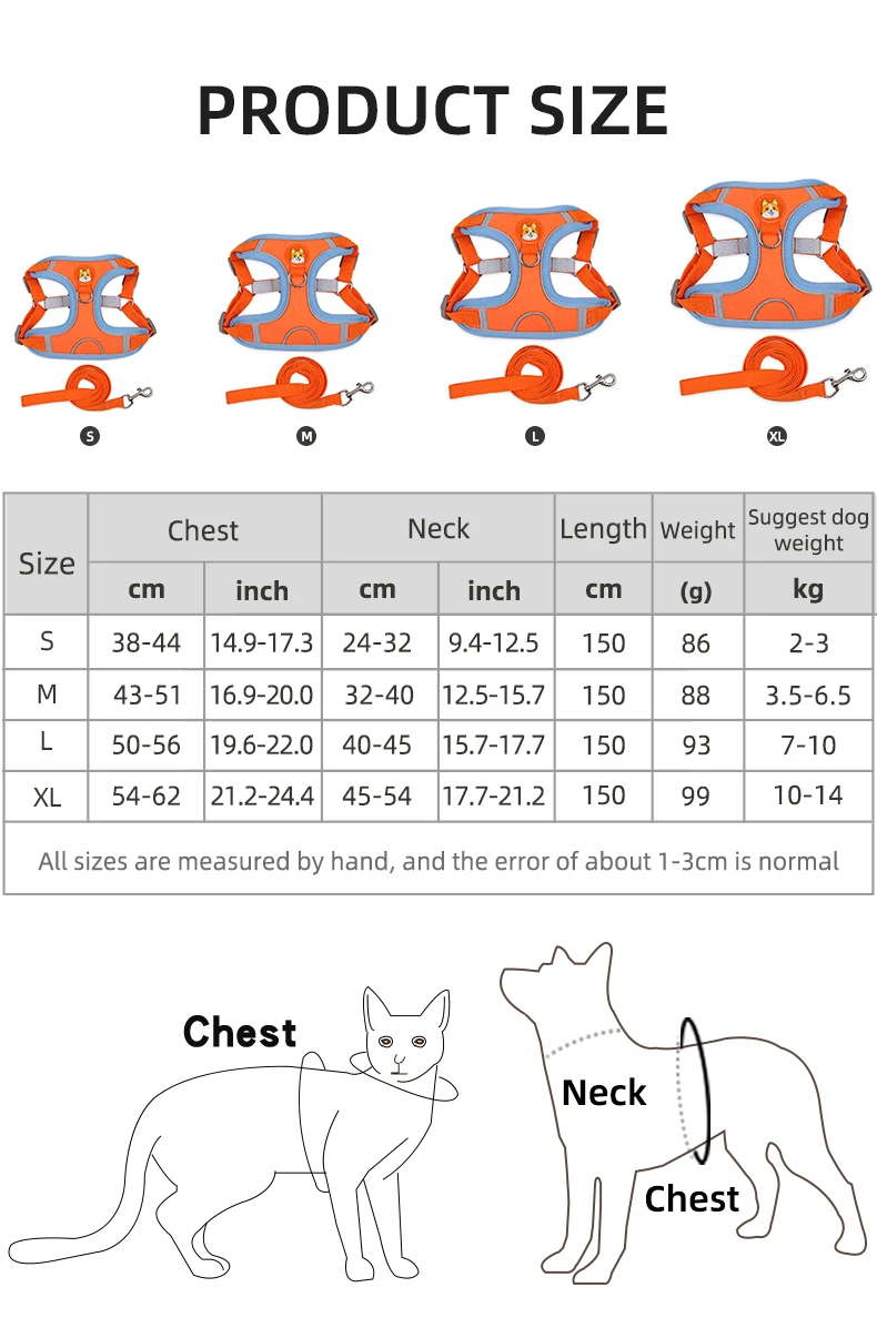 Hundegeschirr und Leinen-Set für Katzen, reflektierend, aus Wildlederimitat, für Welpen, Outdoor, ausbruchsicher, für Yorkies, weiche Weste, zum Spazierengehen, für kleine Hunde – Detail 2
