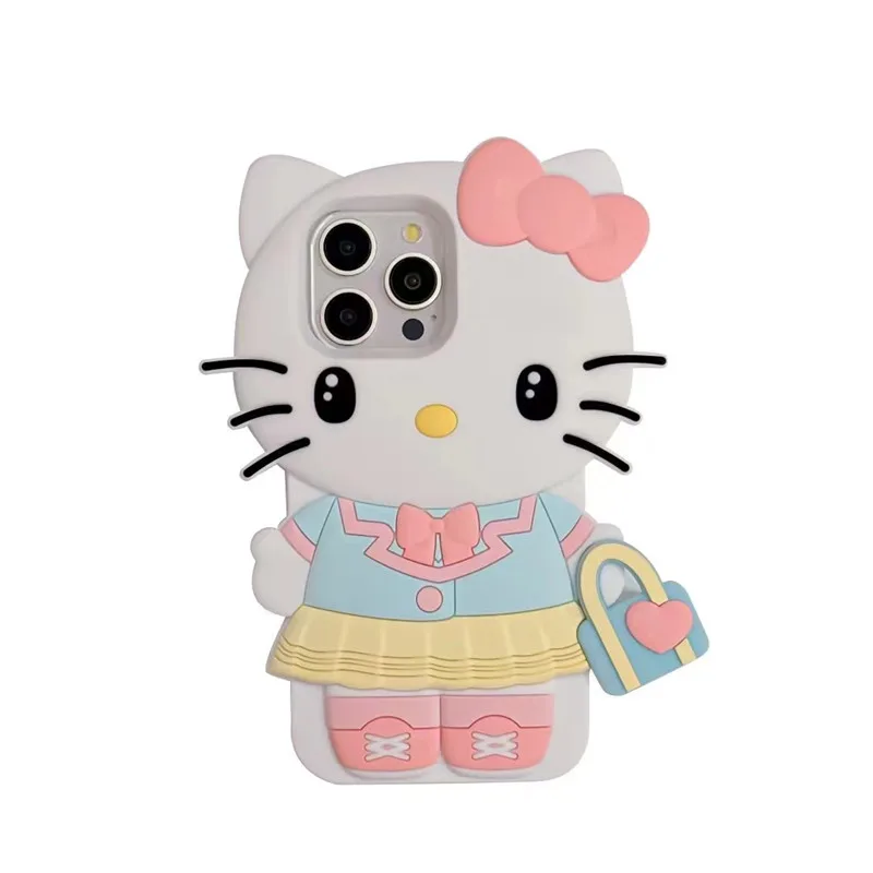 Handbag KT Kuromi For iPhone 17 16 15 14 13 12 11 Pro Max Silicone Soft Cover Case 2