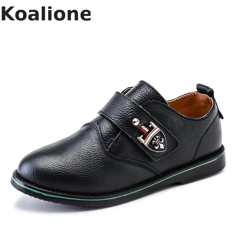 

Kids Shoes For Boys Genuine Leather School Show Dress Shoes Flats Classic British Oxford Shoes Children Wedding Loafer Moccasins