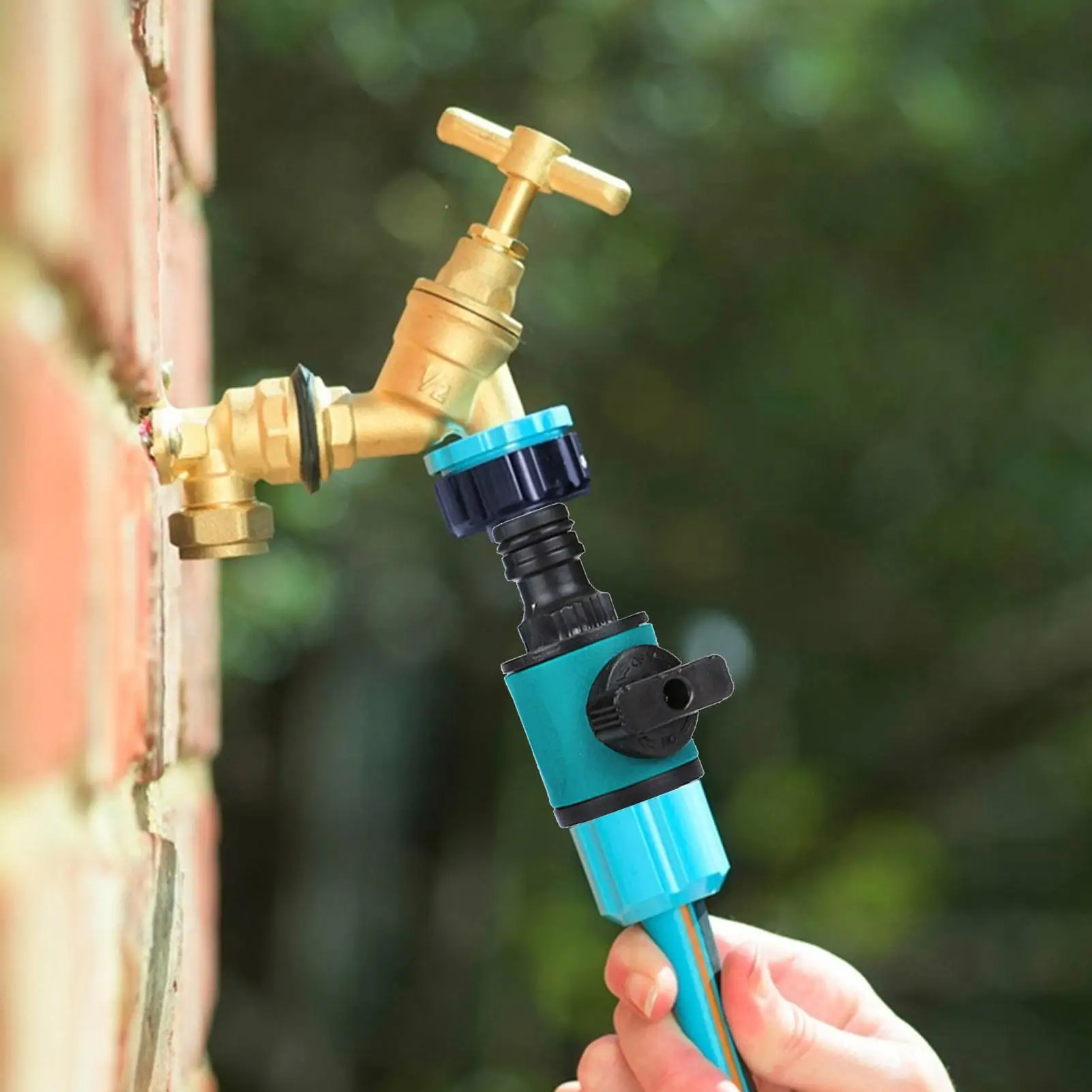 2 way Hose Splitter For Garden Hose Leakproof Quick On/Off Water Hose Connector Garden Hose Faucet Splitter For Agricultural