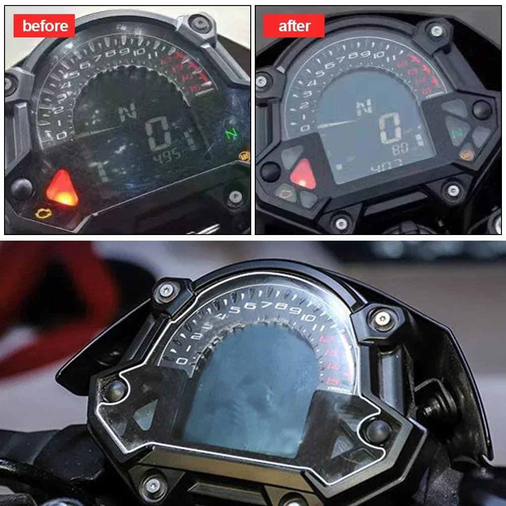 Motorcycle Dashboard Protector Instrument Cluster Scratch Screen Film Protection For Kawasaki Z400-Z650-Z900 motorcycle screen protector