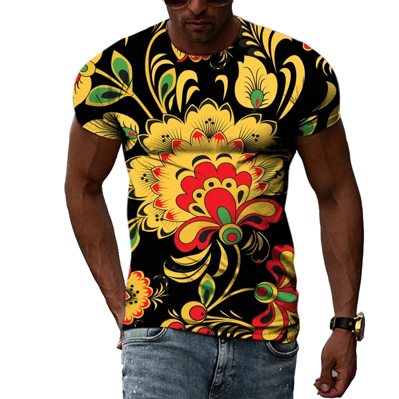 

Summer FashionPattern Picture T Shirts For Men Casual 3D Print Tees Hip Hop Personality Round Neck Short Sleeve Tops