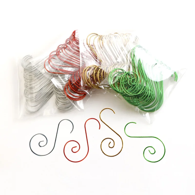 20Pcs Christmas Decorations S Shape Metal Hanging Pendants Hook for Christmas Tree Balls Ornaments Accessories Hooks christmas decorations
