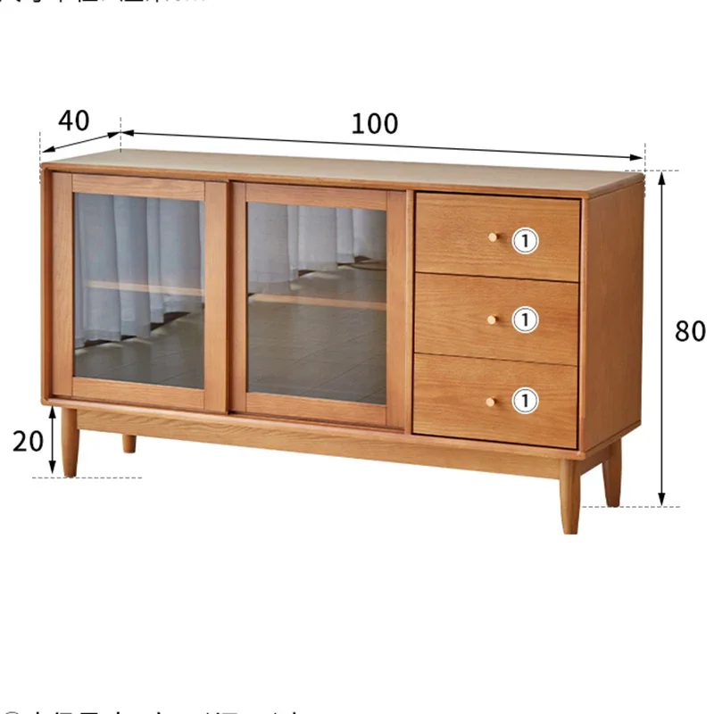 Prefab House Sideboards et Sideboard China Cabinet Dining Room Accent Complete Kitchen Furniture Alacena Living Interior LT