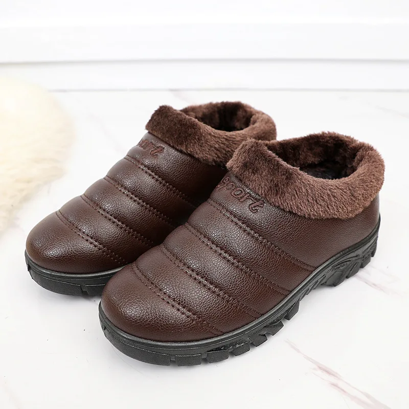 Men Boots Lightweight Winter Shoes for Men Snow Boots Waterproof Winter Footwear Plus Size 45 Slip on UniAnkle Winter Boots