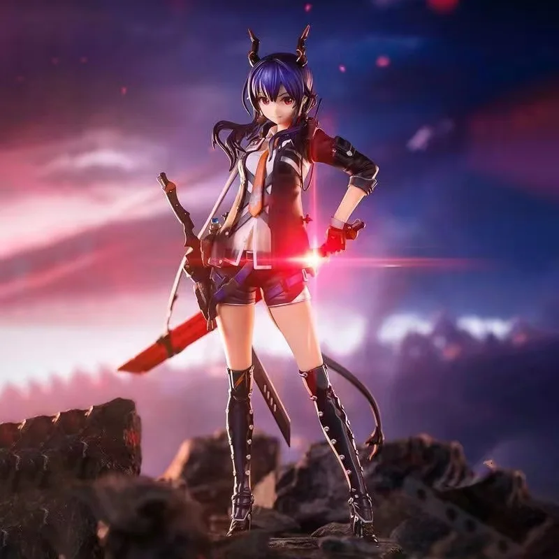 

26cm Arknights Action Figures New Anime Girl Chen Collection Model Doll Toys PVC Desktop Ornaments Children's Birthday Gift