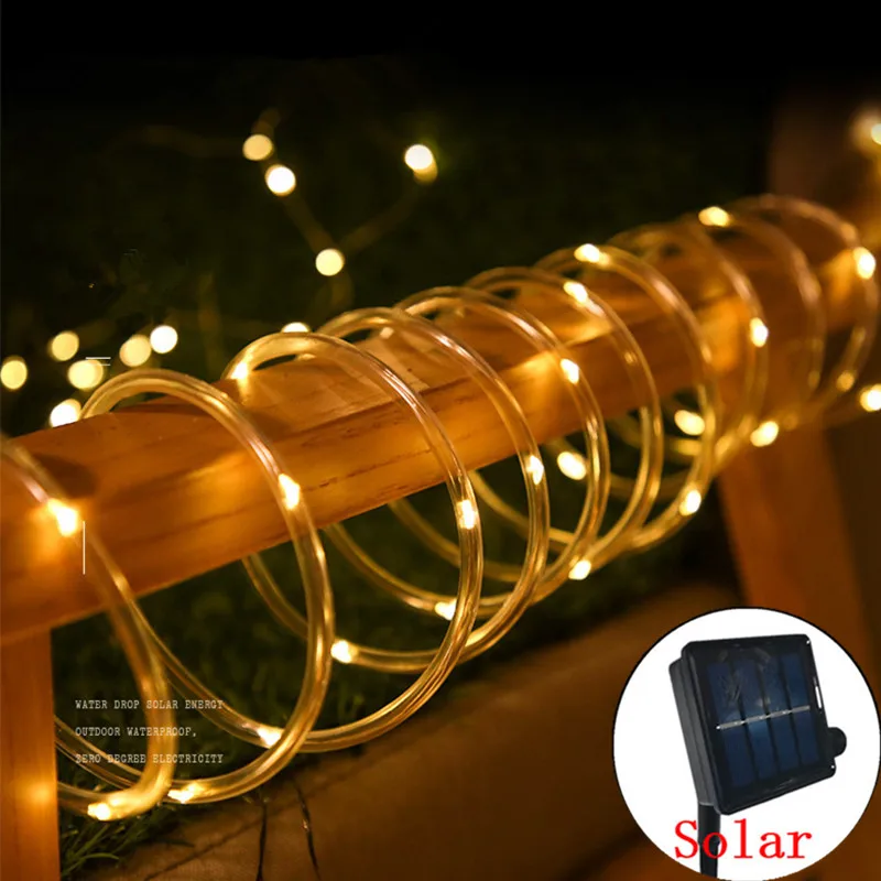 

Waterproof Outdoor 200LED 20M Fairy Lamp Strings for Garden Lawn Tree Yard Fence Pathway Christmas Decor Solar Rope Strip Light