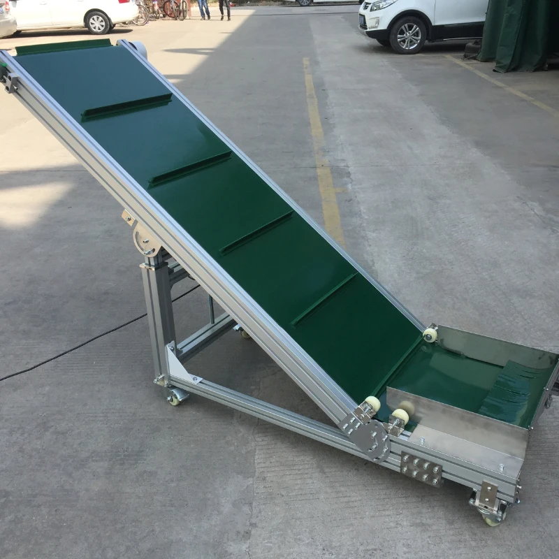 

Industrial Customized Small Inclined Hopper Food Grade PVC Belt Conveyor System