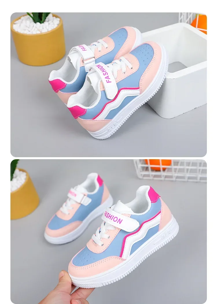 Girls Purple Non-Slip Sneakers - Casual Breathable Outdoor Running Shoes