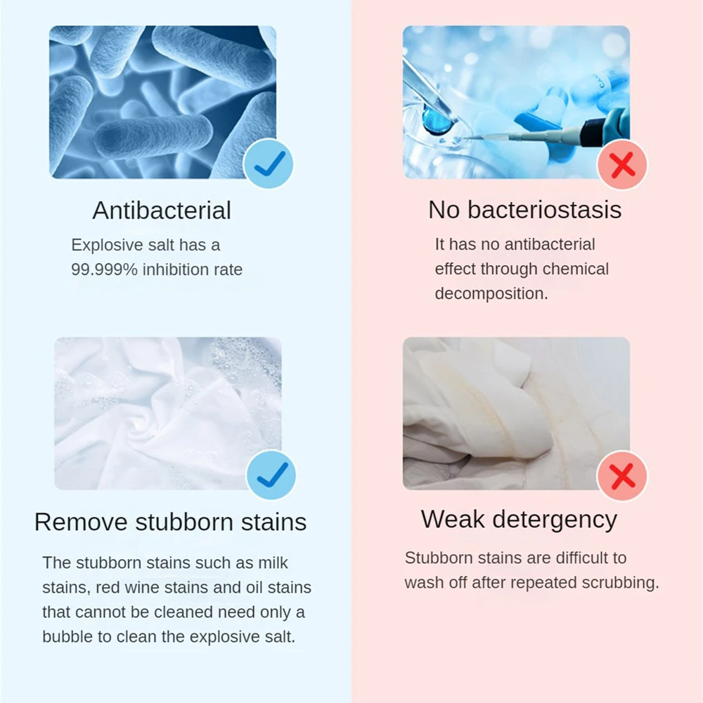Multi-purpose Explosive Salt Mild Decontamination Cleaning Tools Clothes Bleach Skinless Detergent Household Items Natural