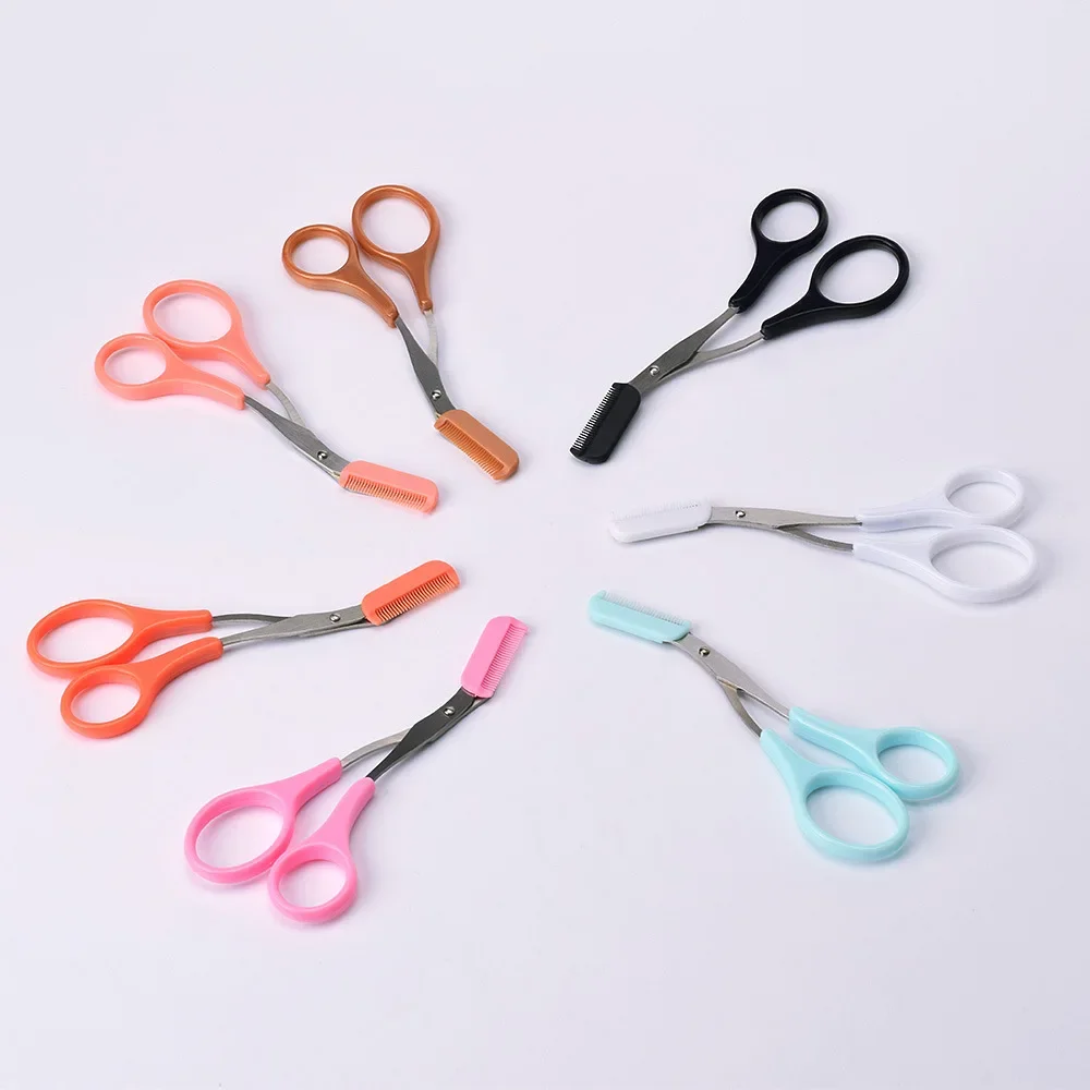Eyebrow Trimmer Scissor Beauty Products Women Eyebrow Scissors with Comb Stainless Steel Makeup Tools Beauty Scissors 5
