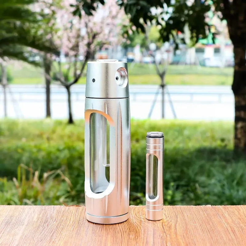 Tobacco Pipe Portable Mini Aluminum Alloy&Glass Smoking Accessories