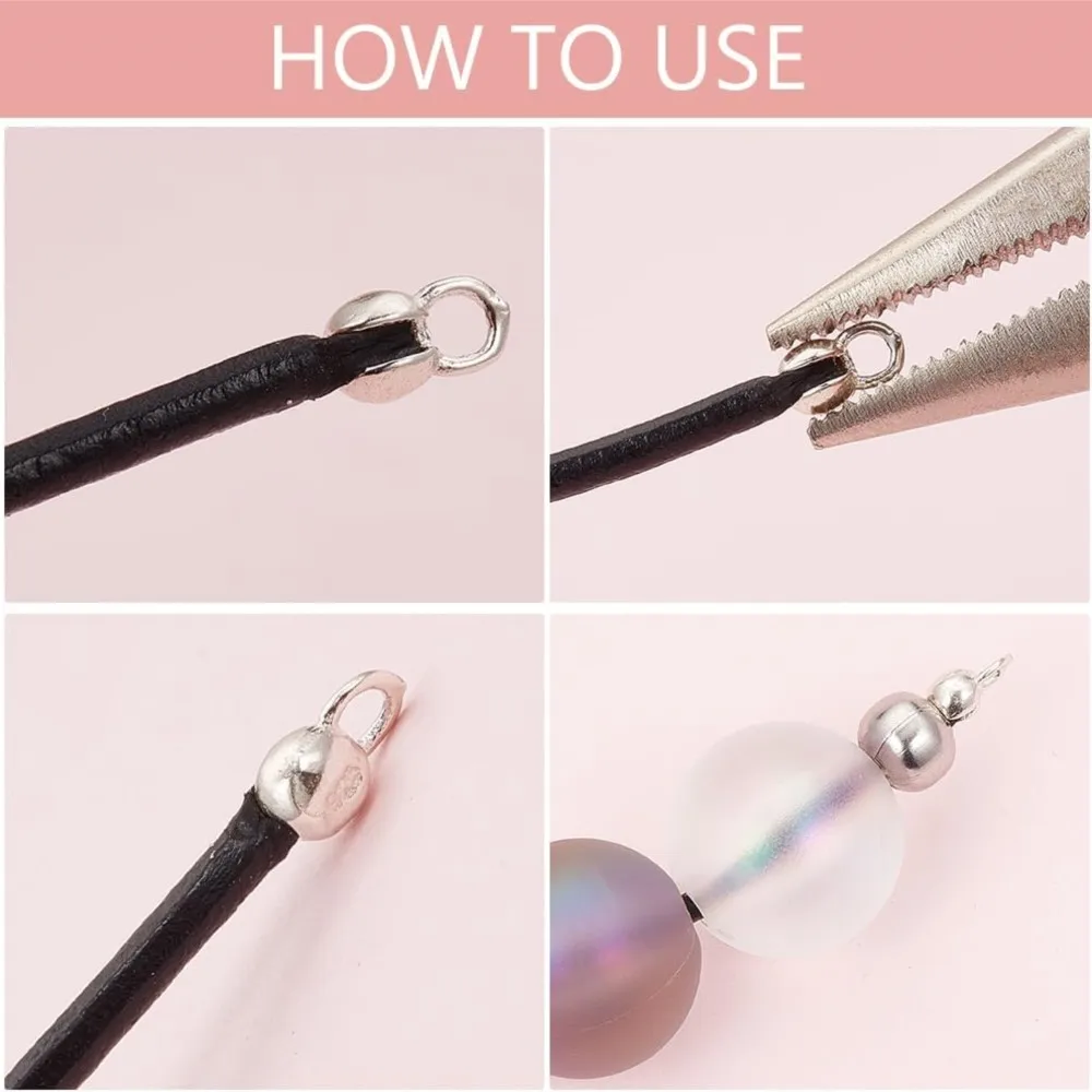 Craftdady 180 Pezzi In Ottone A Crimpare Nodo Copre 6 Mm Metà Tondo Perline Fine Per La Creazione Di Gioielli, 6 Colori, Foro: 2,2 Mm - Foto 6