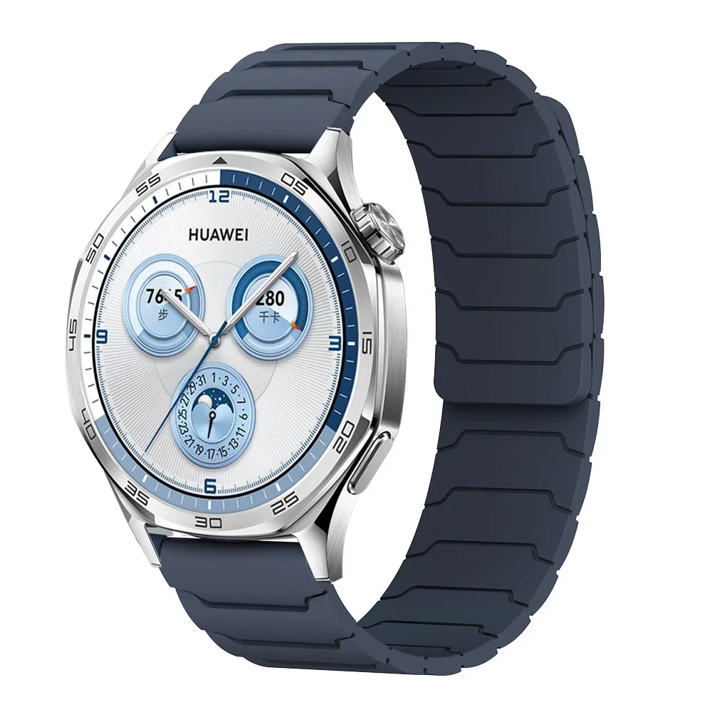 Magnetic Silicone Watchband, 20mm/22mm, with Secure Magnetic Closure