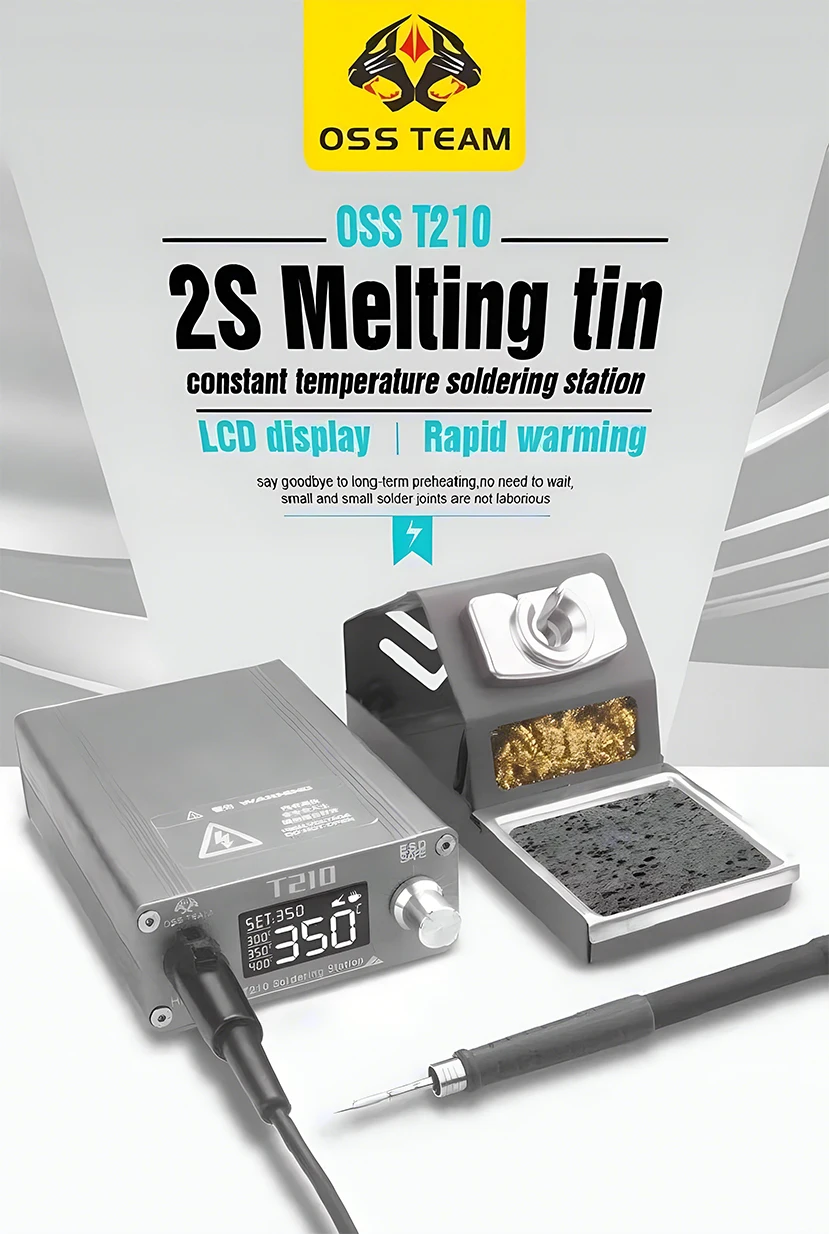 T210 Solder Station 75W Digital display Constant temperature 2S Melting tin  for