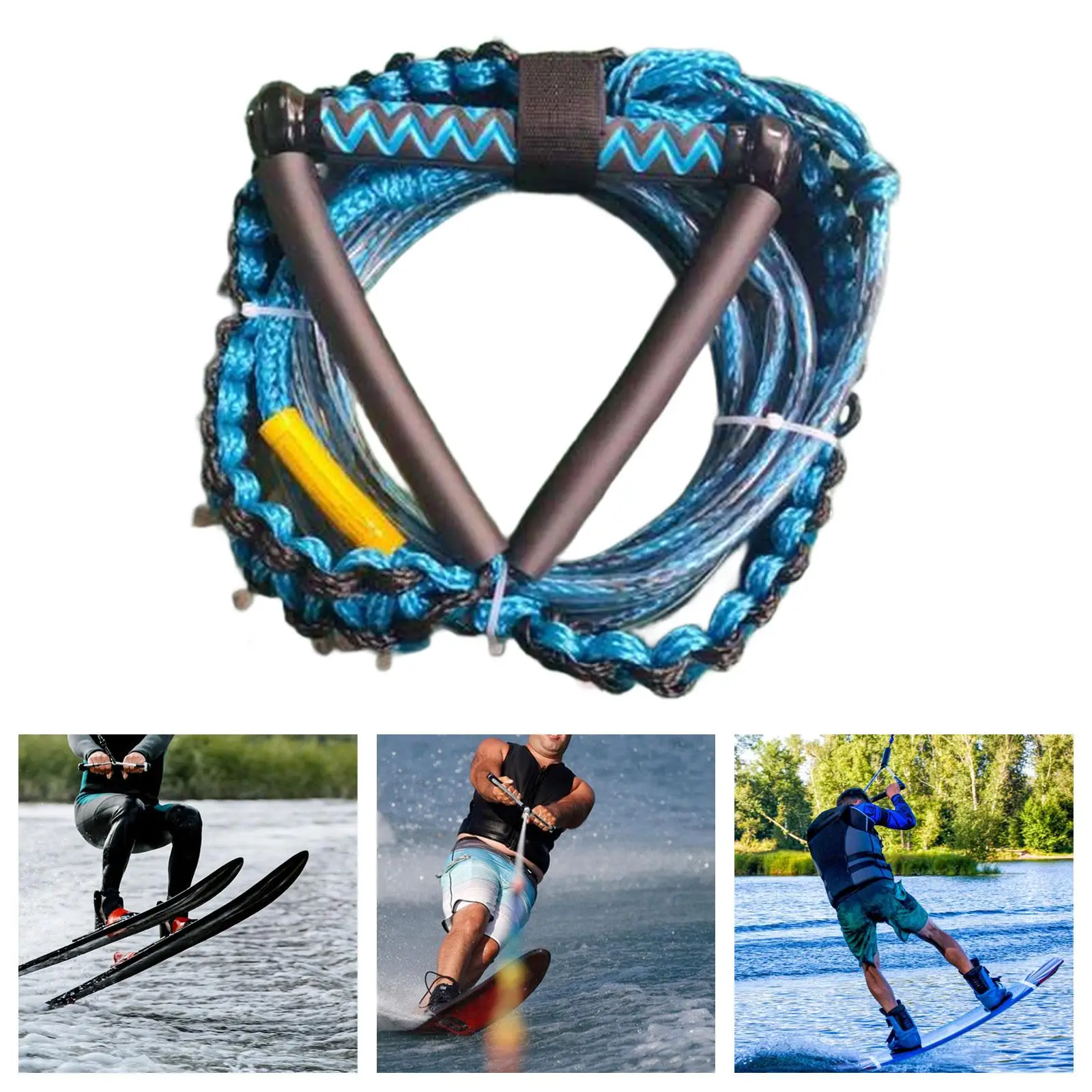

Water Ski Rope Portable with Handle Lightweight Wake Surf Rope Wakeboard Rope for Water Sports Kneeboard Wakeboard Surfing