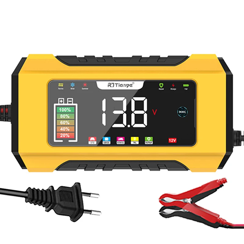 Universal6A12VFullyAutomaticMotorcycleCarBatteryPulseCharger