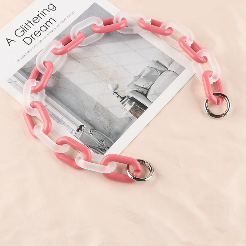 40/60cm Acrylic Replaceable Detachable Bag Chain Strap Purse Handbag Bag Straps Resin Crossbody Shoulder Bag Diy Accessories