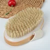 2 In 1 Dry Skin Body Brush Natural Bristle Dead Skin Remover Anti Cellulite Exfoliates Blood Circulation Health Massage Tools 1