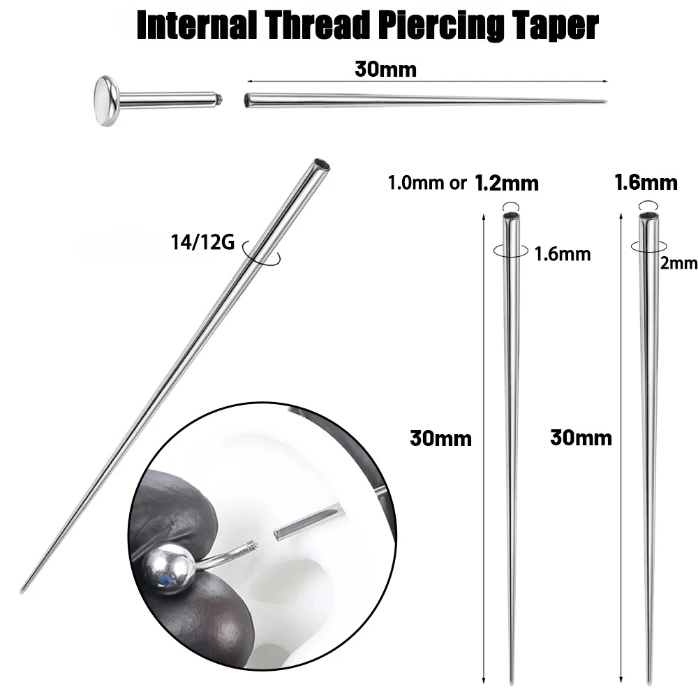 Surgical Steel 14/16/18G Insertion Pin Taper for Threadless